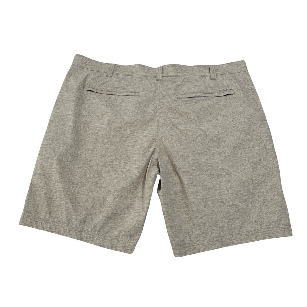 Eddie Bauer Travex Shorts Men's 42x10 Beige Quick‎ Dry Travel Hiking Zip Fleece - Picture 2 of 8
